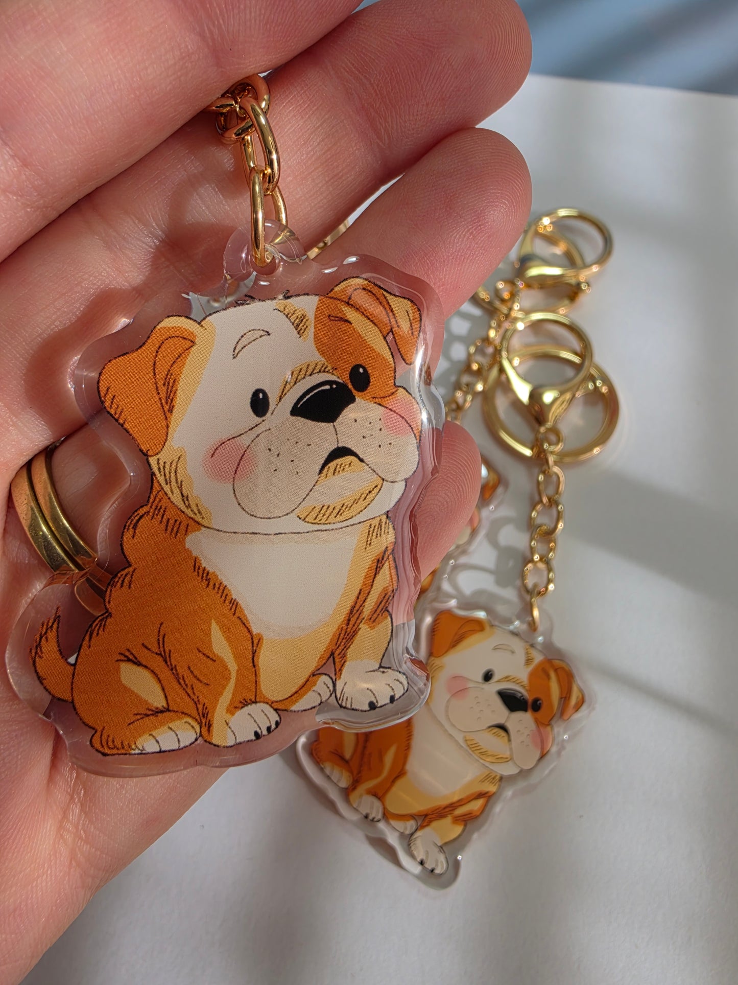 Pet Keychain 039 - Fawn - Bulldog