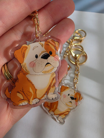 Pet Keychain 039 - Fawn - Bulldog