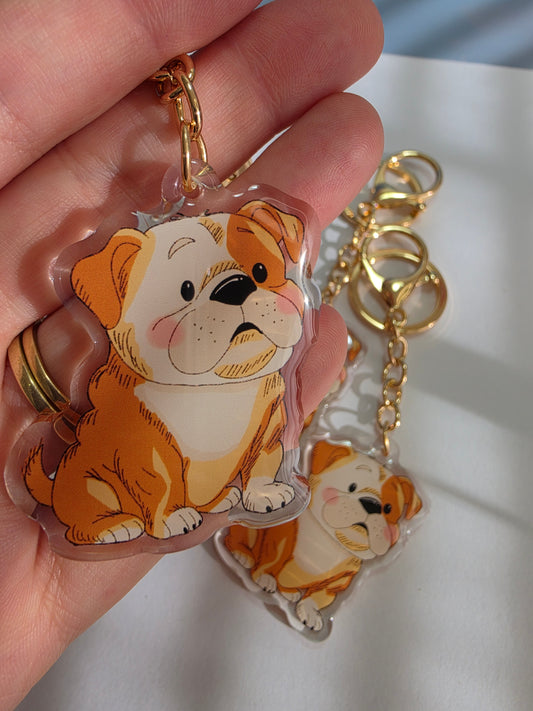 Pet Keychain 039 - Fawn - Bulldog