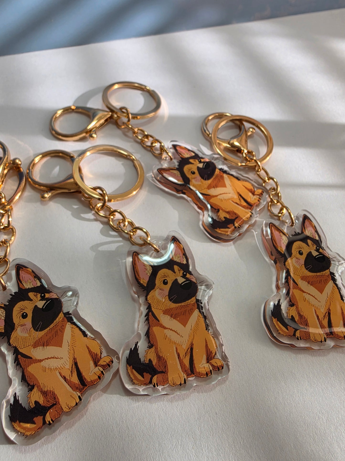Pet Keychain 023 - Tan and Black - German Shepherd