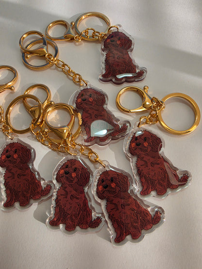 Pet Keychain 020 - Brown - Cavoodle