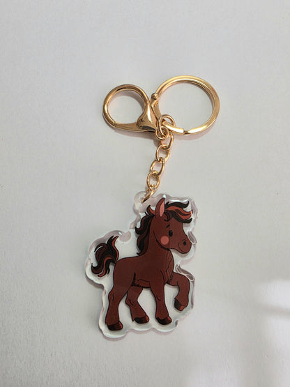 Pet Keychain 100 - Brown - Horse