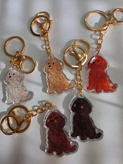 Pet Keychain 018 - Red - Cavoodle