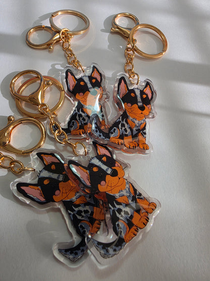 Pet Keychain 031 - Blue - Heeler