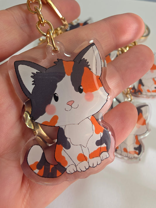 Pet Keychain 080 - Calico - Cat