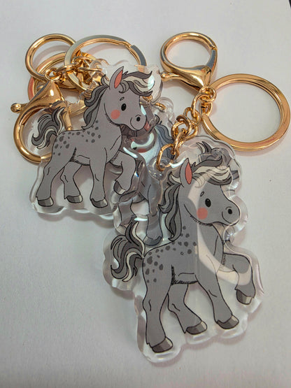 Pet Keychain 104 - Grey - Horse