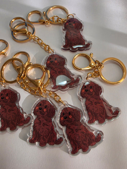 Pet Keychain 020 - Brown - Cavoodle