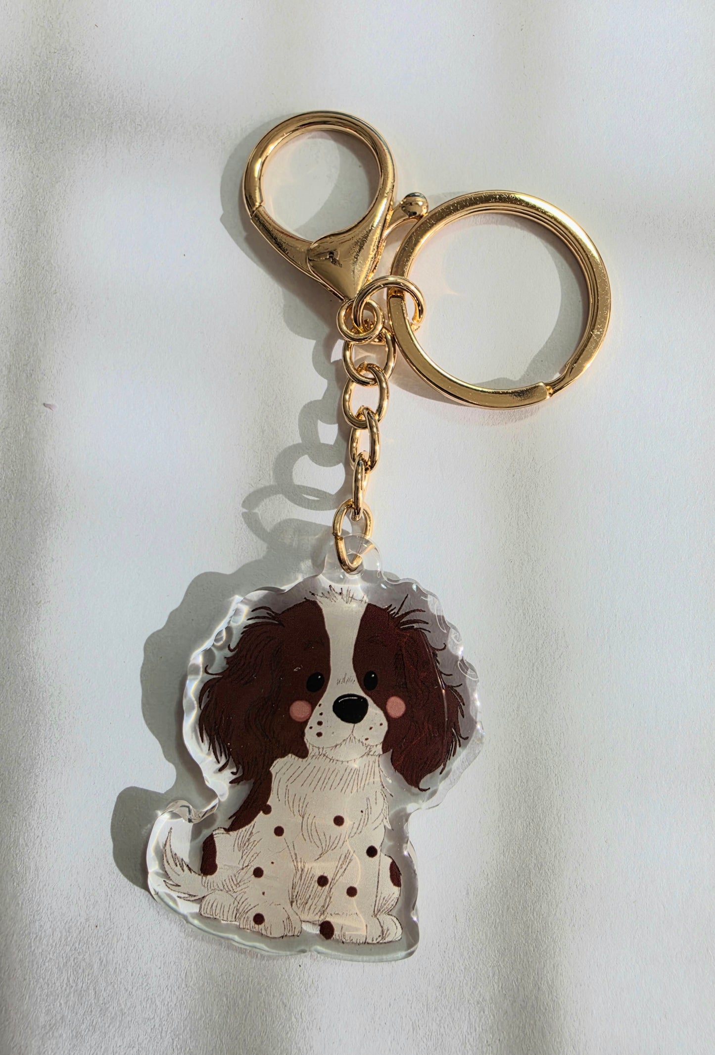 Pet Keychain 061 - Brown and White - Springer Spaniel