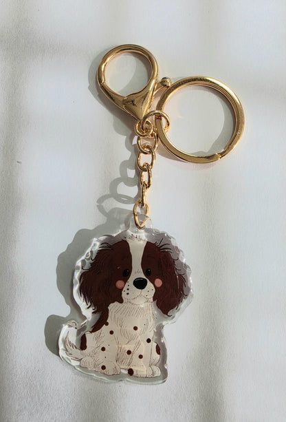 Pet Keychain 061 - Brown and White - Springer Spaniel