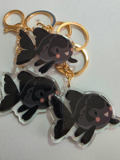 Pet Keychain 097 - Black - Fish