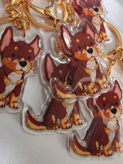 Pet Keychain 028 - Red Tricolour - Kelpie