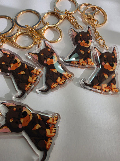 Pet Keychain 030 - Doberman