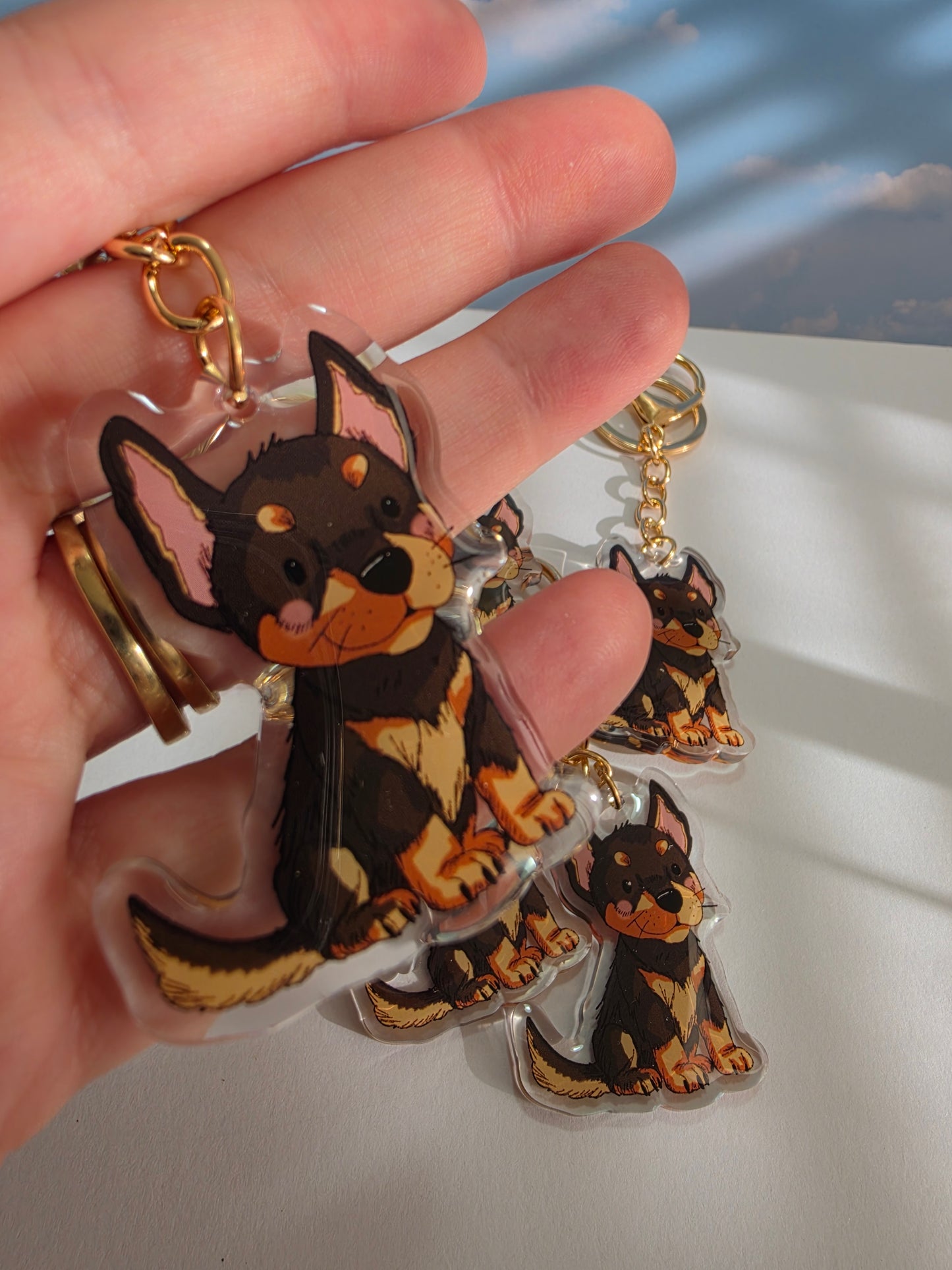 Pet Keychain 026 - Black and Tan - Kelpie
