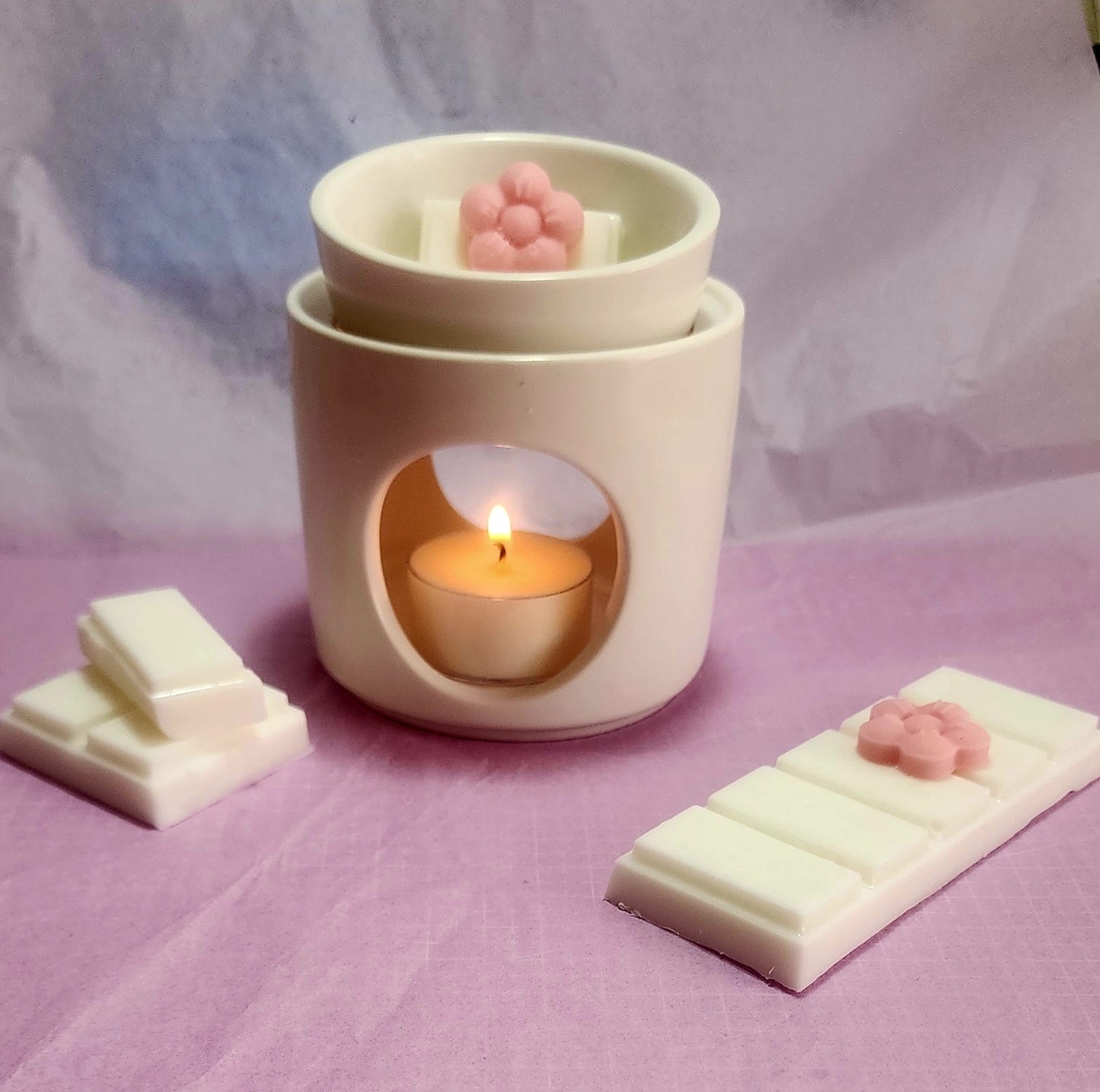 Tealight Burner - White Two-Piece Ceramic