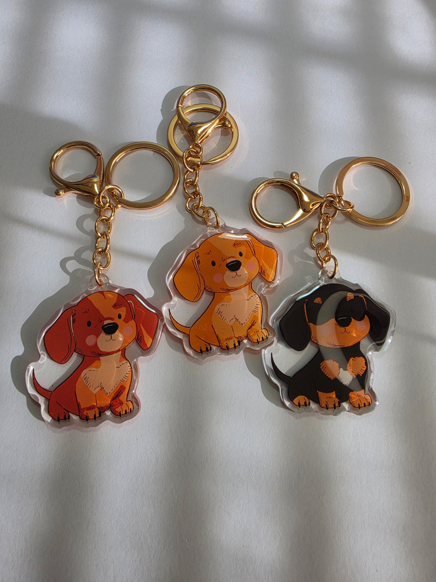 Pet Keychain 010 - Black and Tan - Dachshund