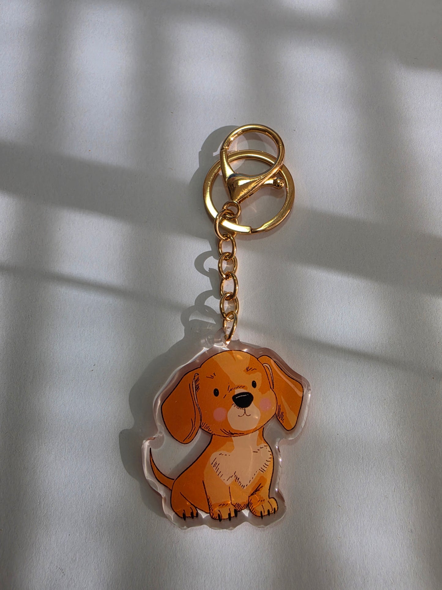 Pet Keychain 012 - Cream - Dachshund
