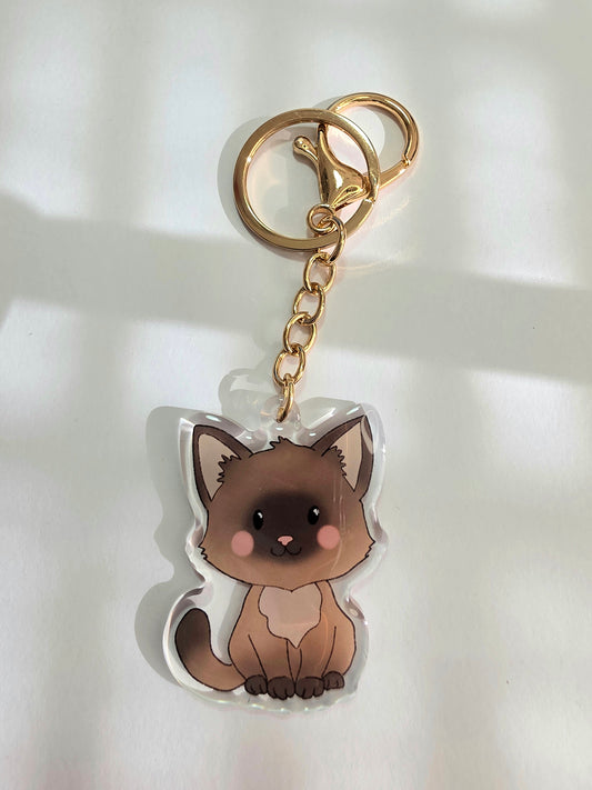 Pet Keychain 079 - Siamese - Cat