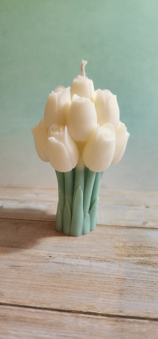 Tulip Bunch Pillar Candle