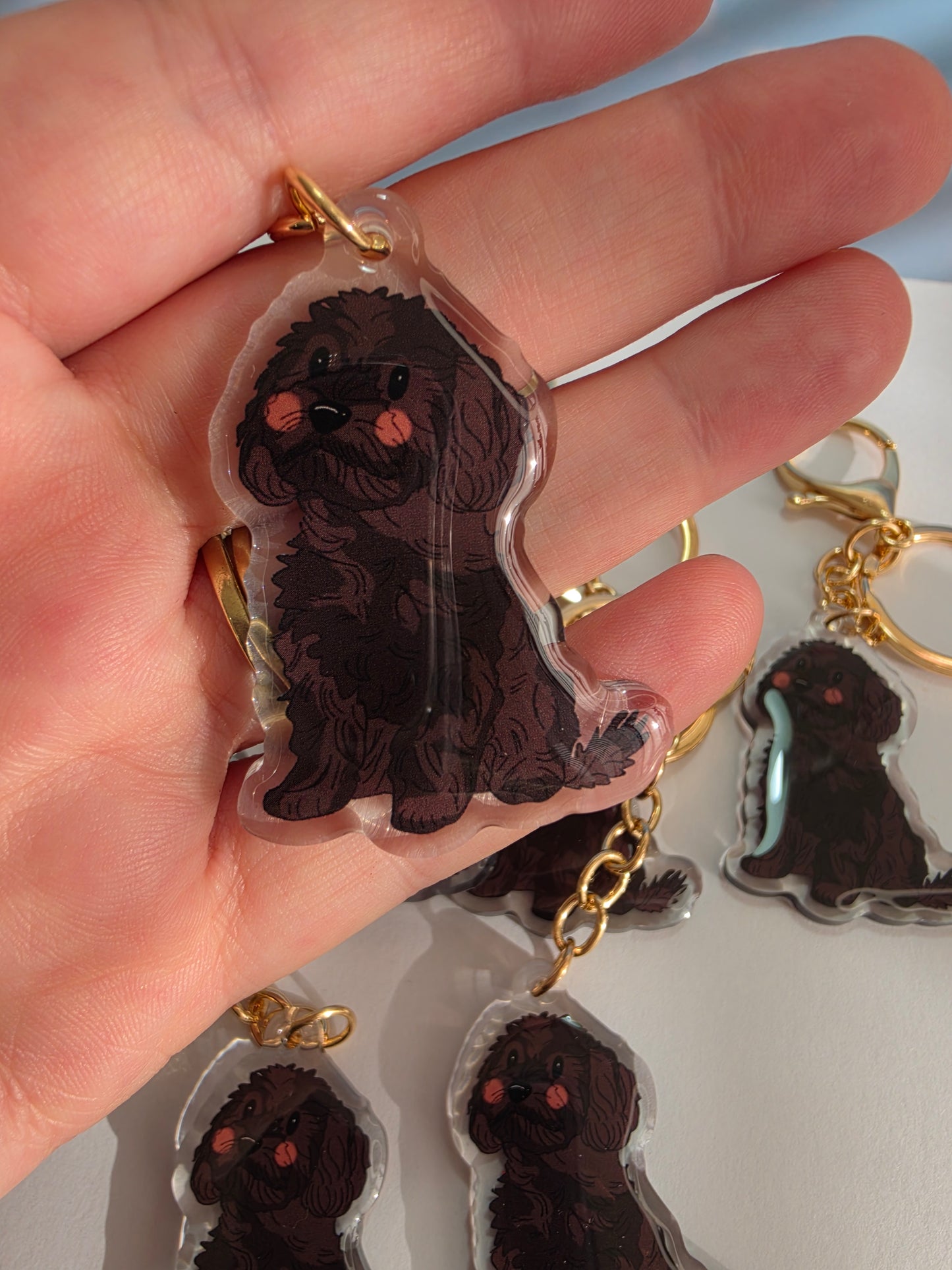 Pet Keychain 019 - Chocolate - Cavoodle