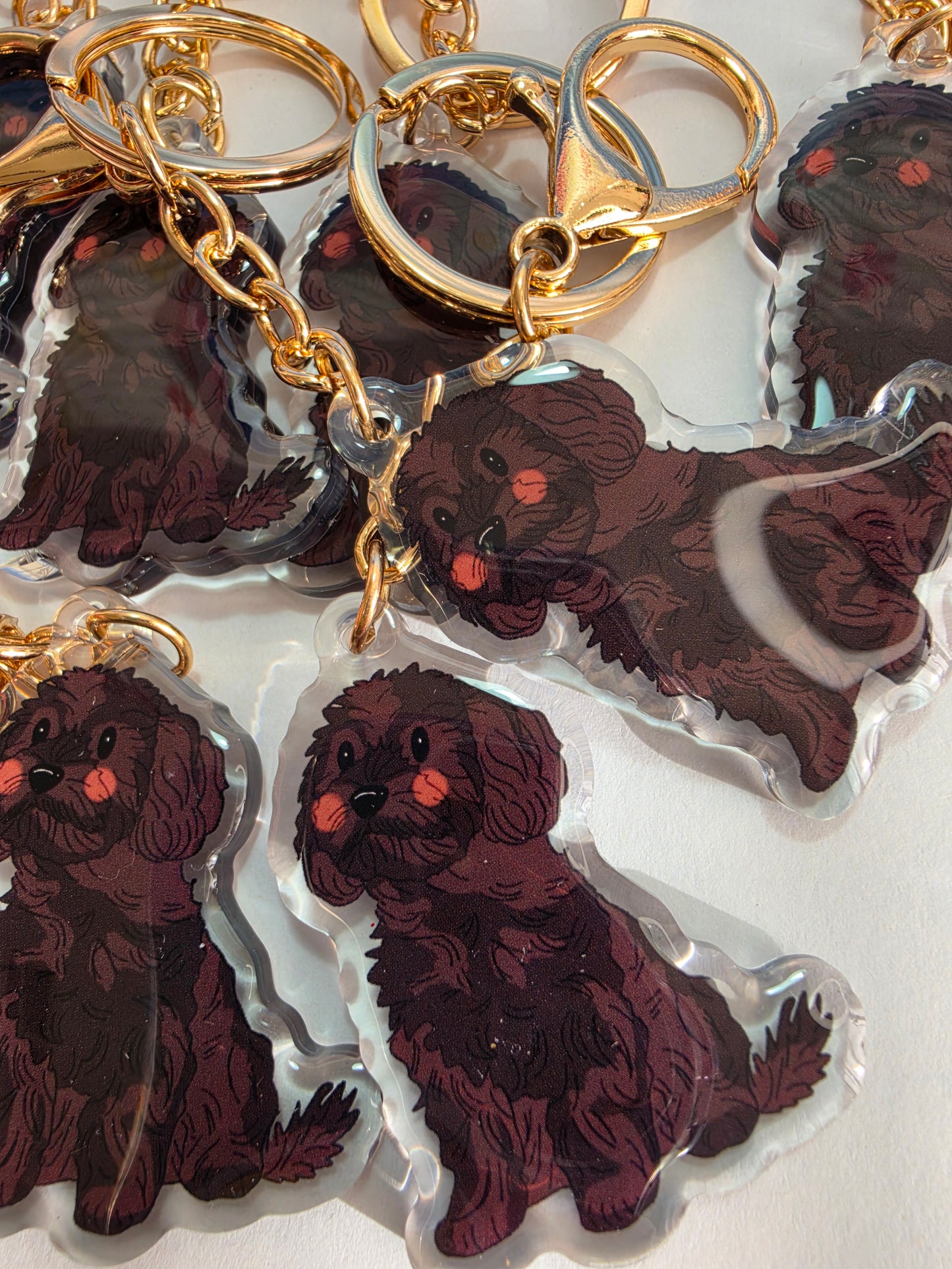 Pet Keychain 019 - Chocolate - Cavoodle