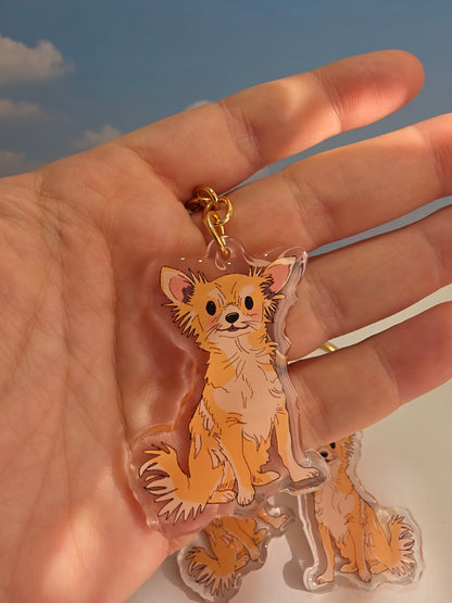 Pet Keychain 074 - Cream - Chihuahua