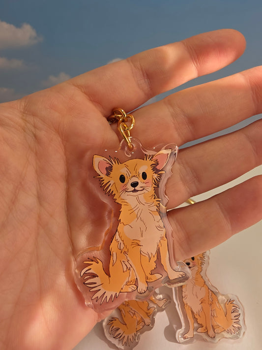 Pet Keychain 074 - Cream - Chihuahua