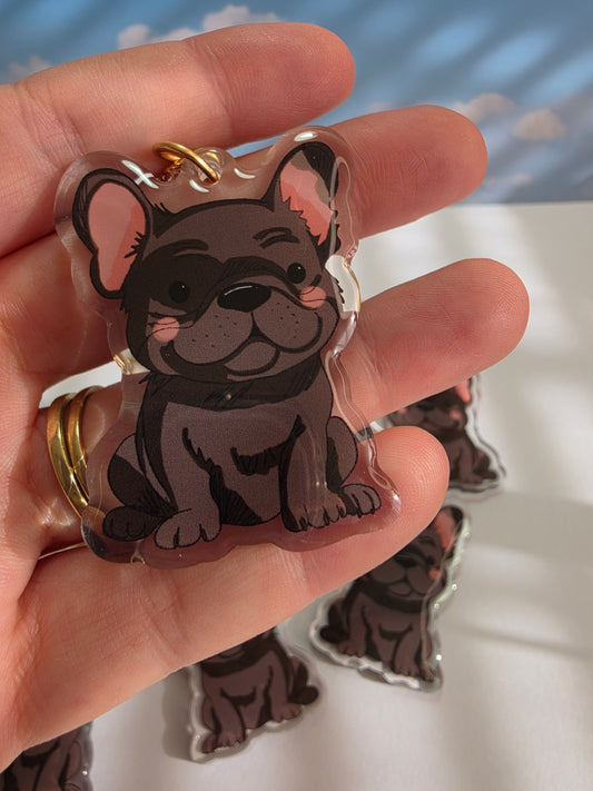 Pet Keychain 045 - Black - French Bulldog