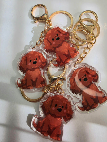 Pet Keychain 062 - Red - Spaniel