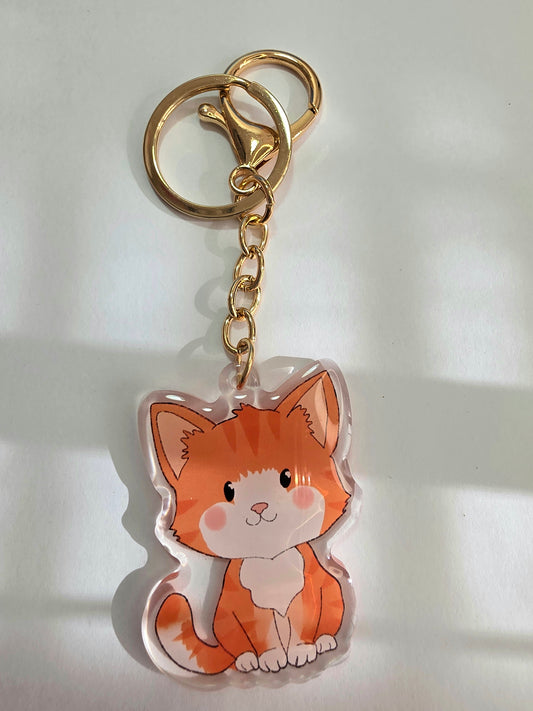 Pet Keychain 084 - Orange Blaze - Cat
