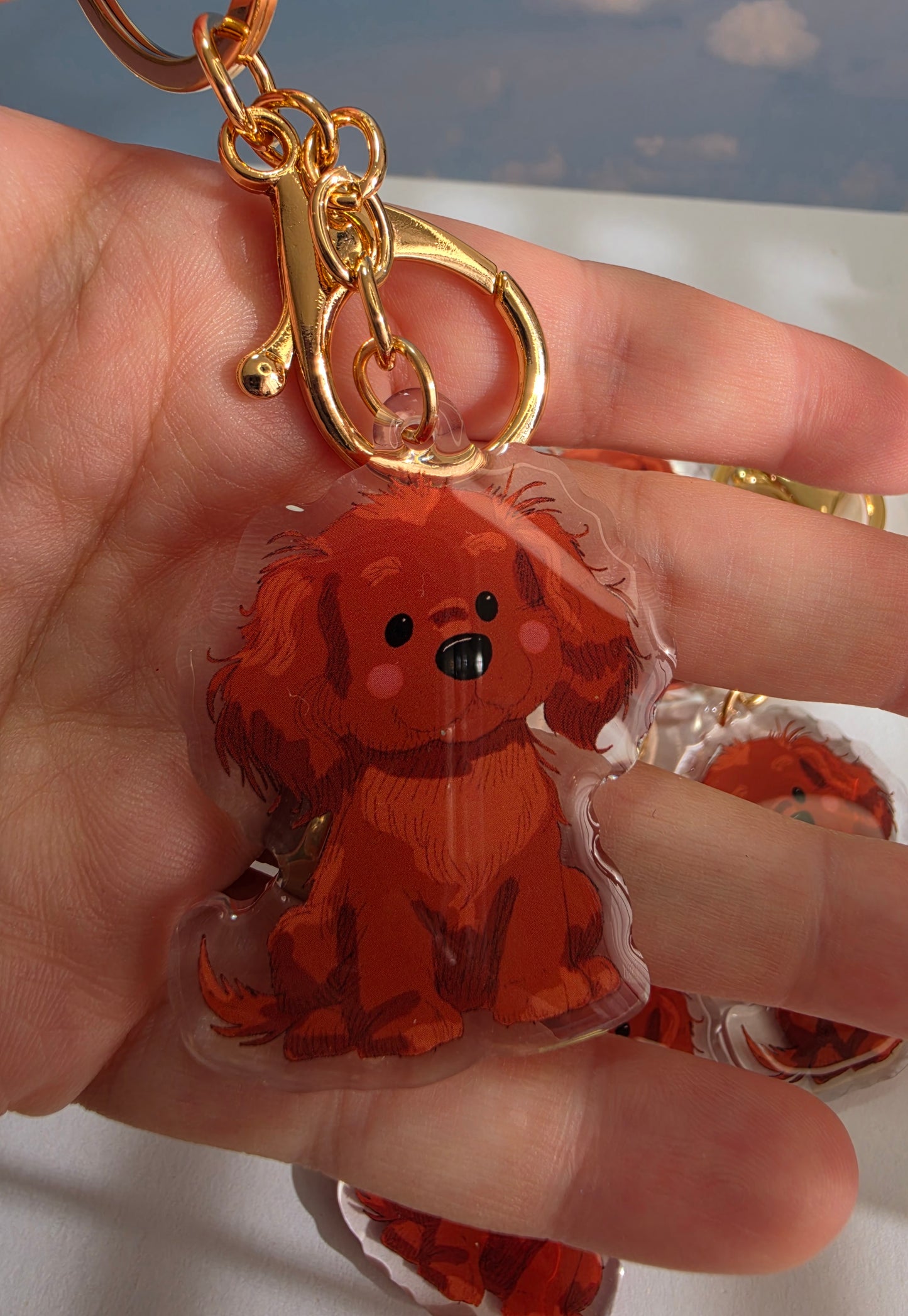 Pet Keychain 062 - Red - Spaniel