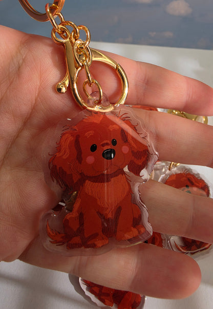 Pet Keychain 062 - Red - Spaniel