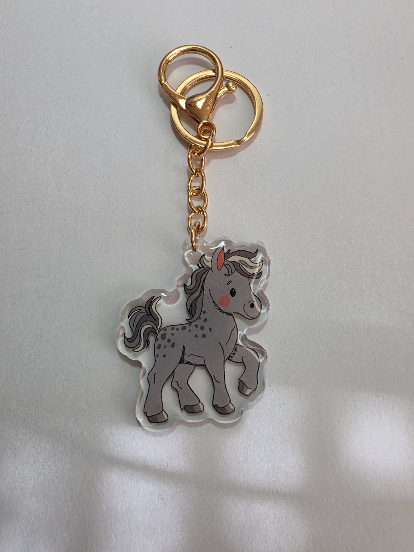 Pet Keychain 104 - Grey - Horse