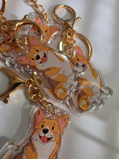 Pet Keychain 064 - Fawn - Corgi