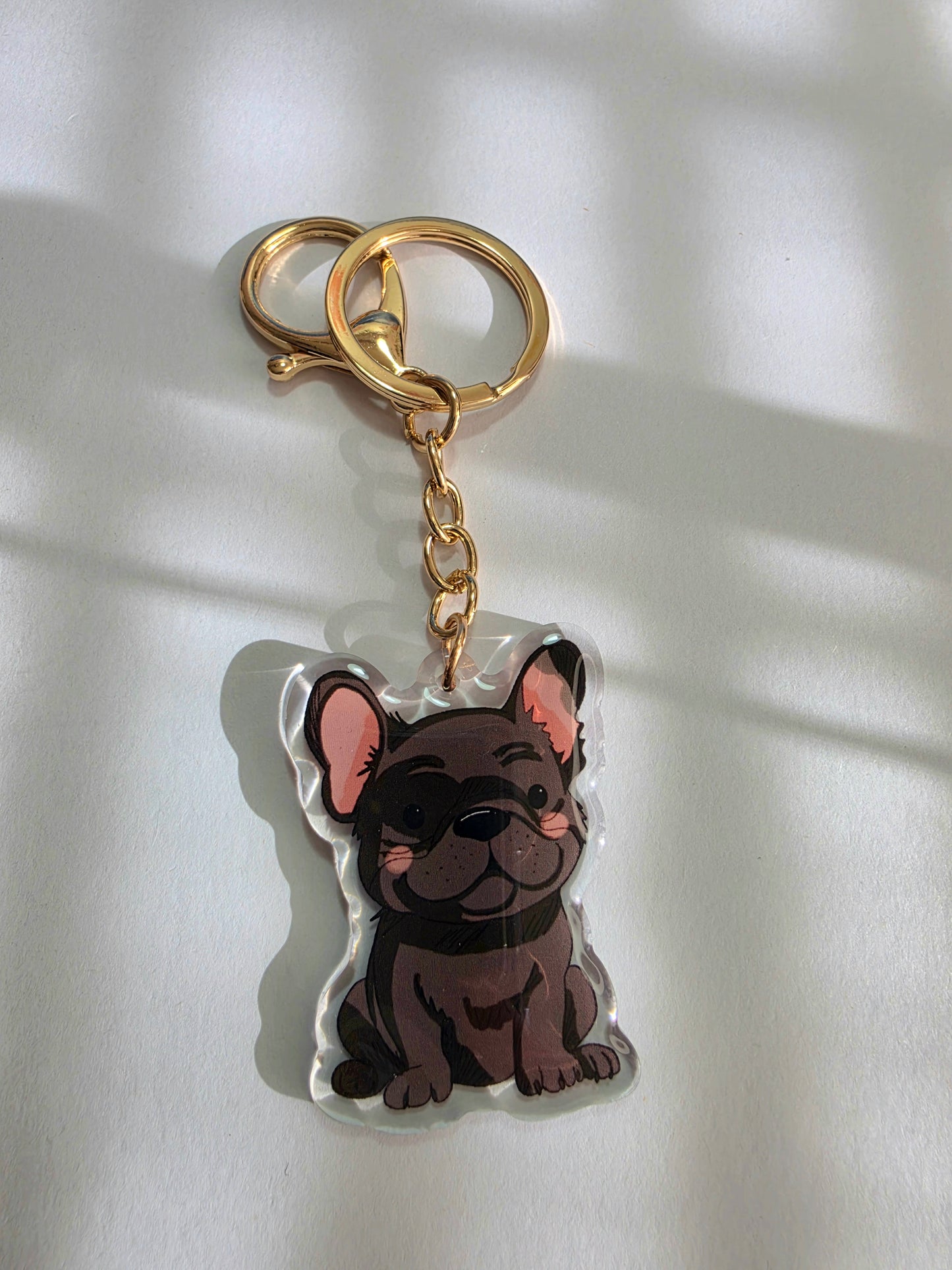 Pet Keychain 045 - Black - French Bulldog
