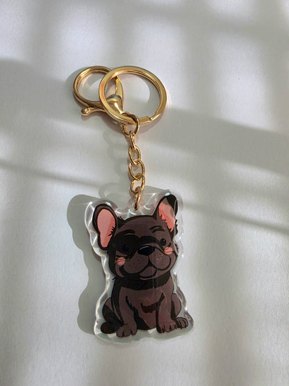 Pet Keychain 045 - Black - French Bulldog
