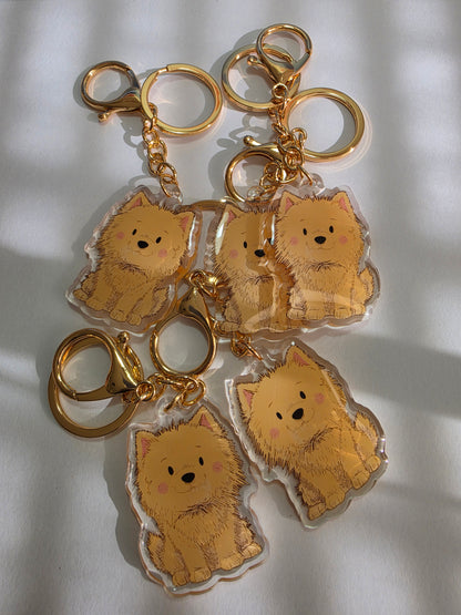 Pet Keychain 055 - Fawn - Pomeranian