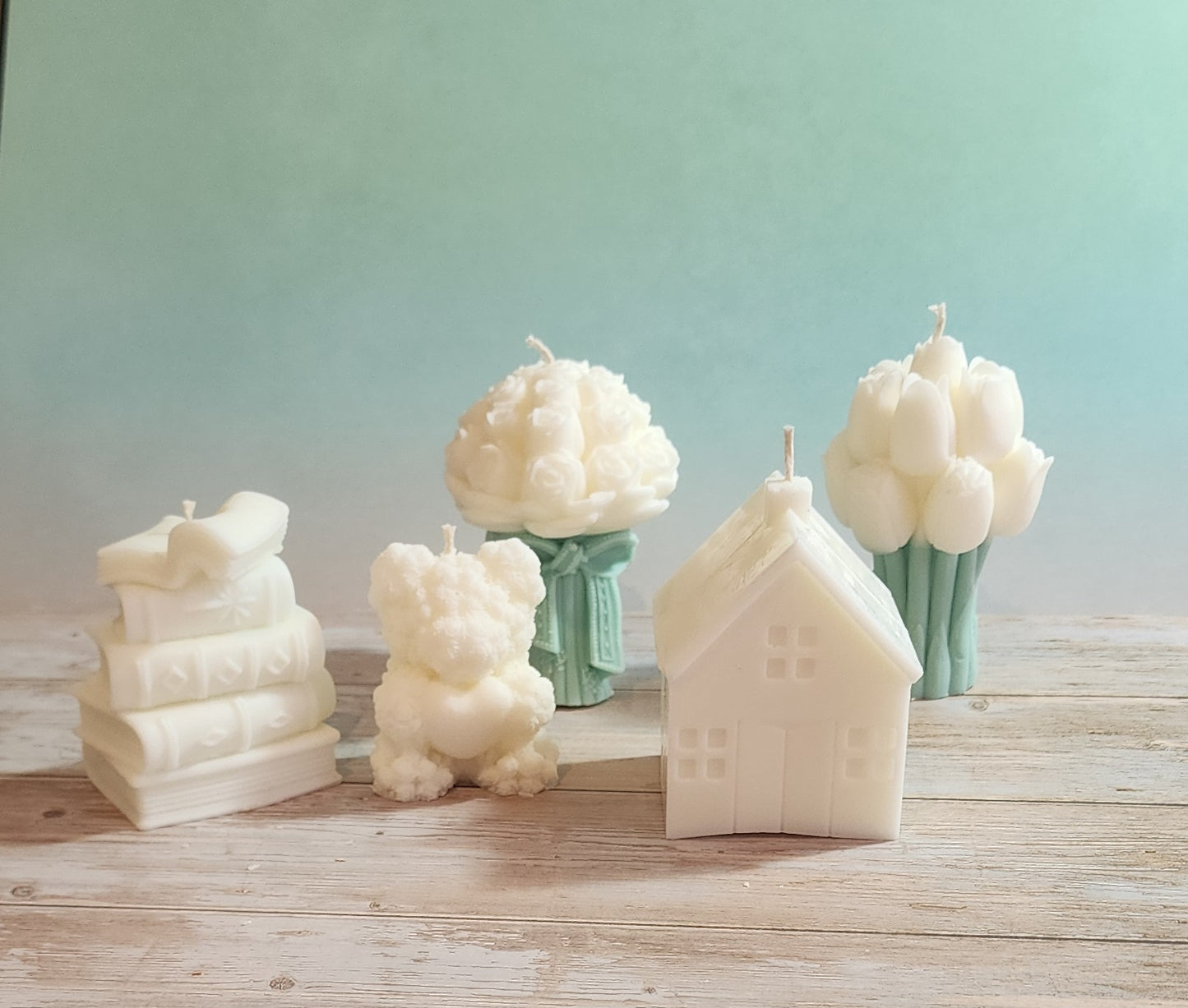 Rose Bunch Pillar Candle