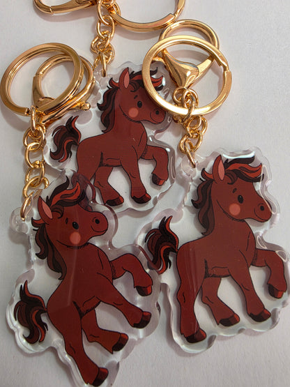 Pet Keychain 100 - Brown - Horse