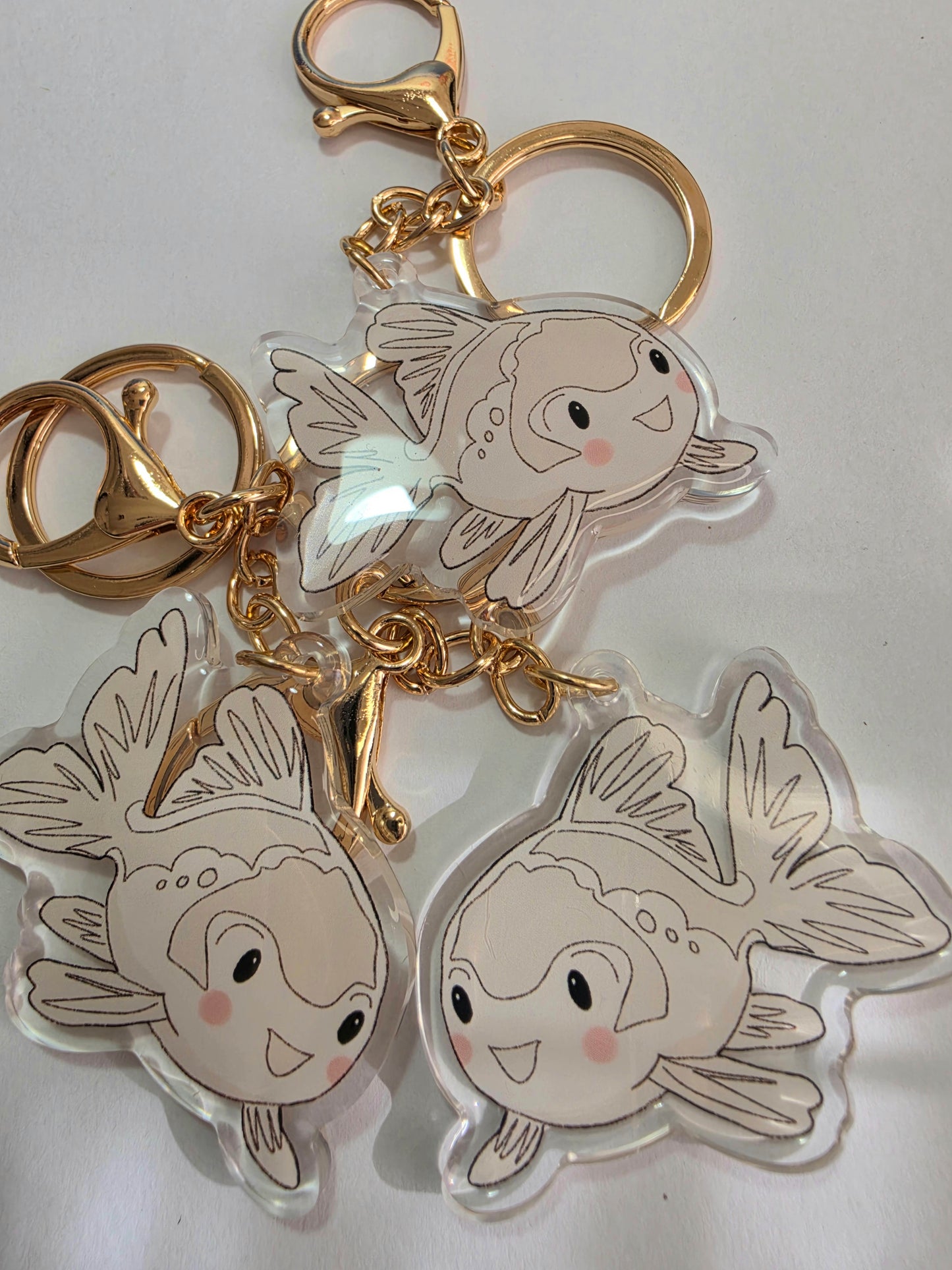 Pet Keychain 099 - White - Fish