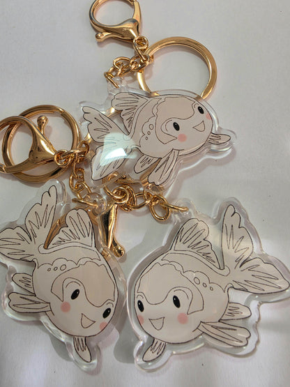 Pet Keychain 099 - White - Fish