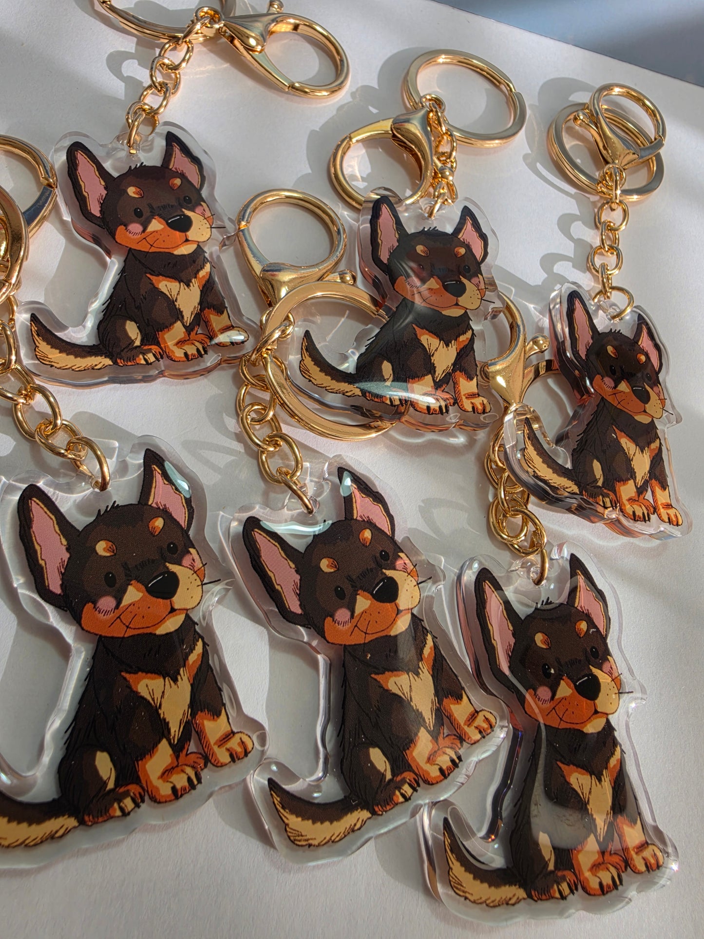Pet Keychain 026 - Black and Tan - Kelpie