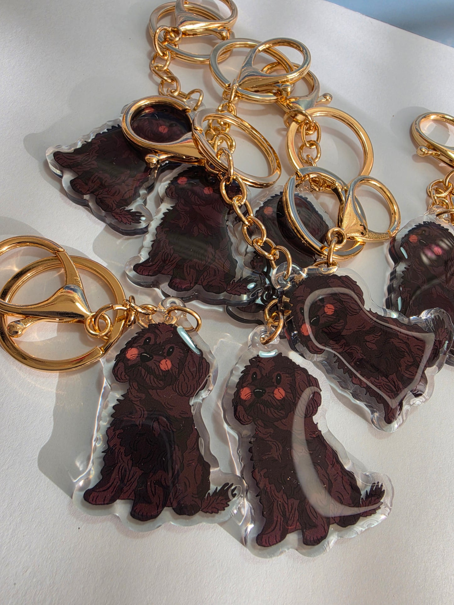 Pet Keychain 019 - Chocolate - Cavoodle