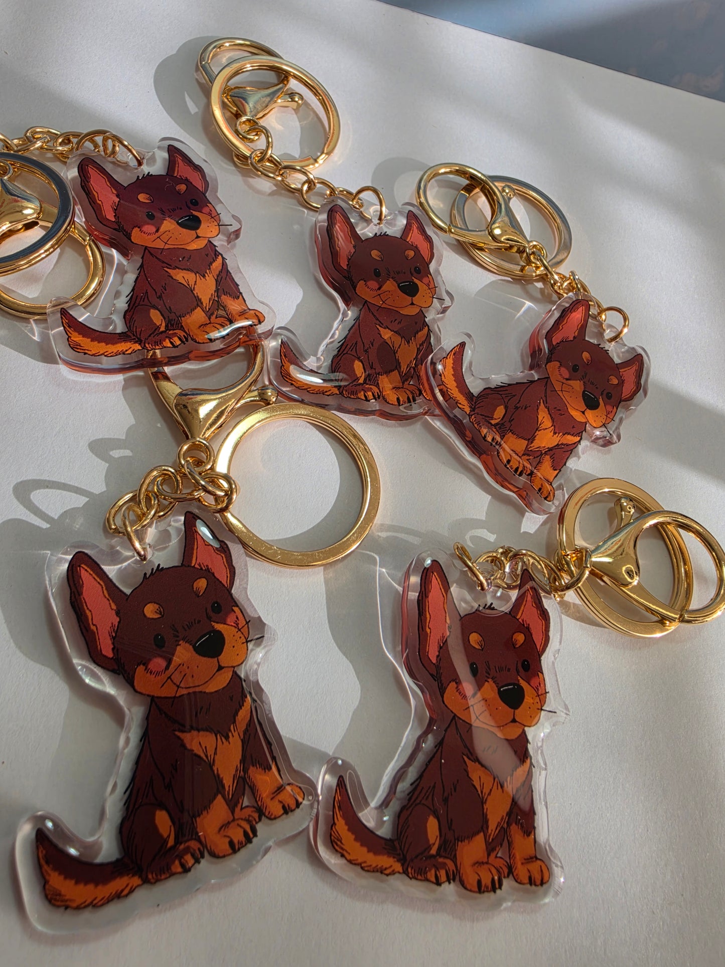 Pet Keychain 027 - Red - Kelpie
