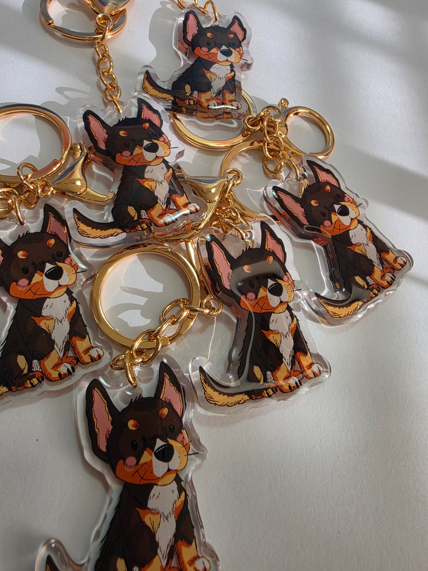 Pet Keychain 029 - Black Tricolour - Kelpie