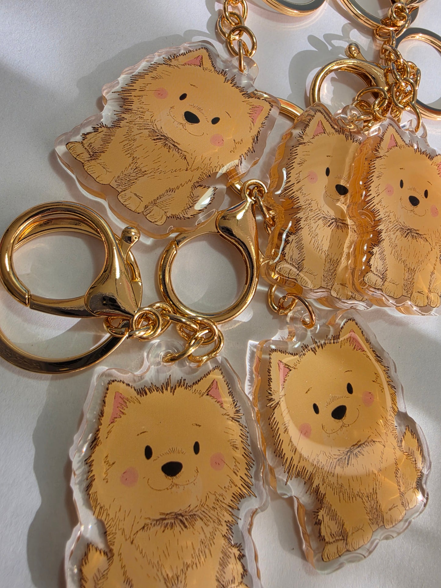 Pet Keychain 055 - Fawn - Pomeranian