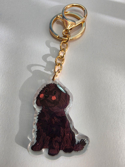 Pet Keychain 019 - Chocolate - Cavoodle