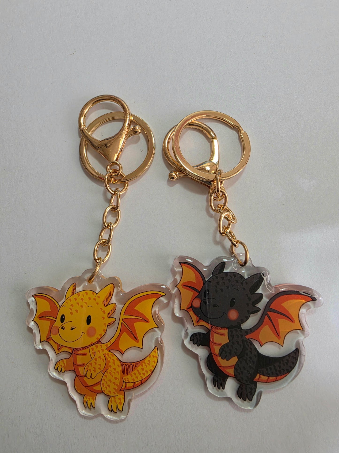 Pet Keychain 095 - Gold - Dragon
