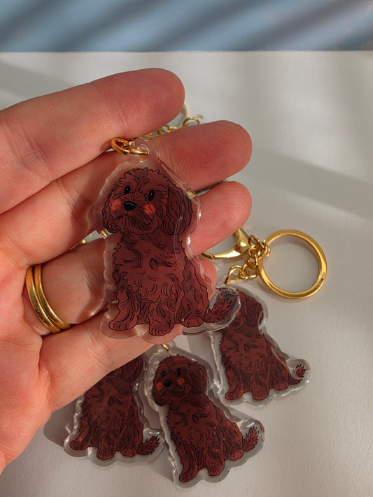 Pet Keychain 020 - Brown - Cavoodle
