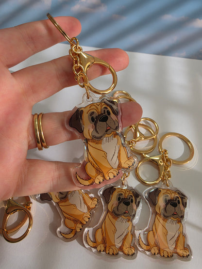 Pet Keychain 041 - Fawn - Bull Mastiff