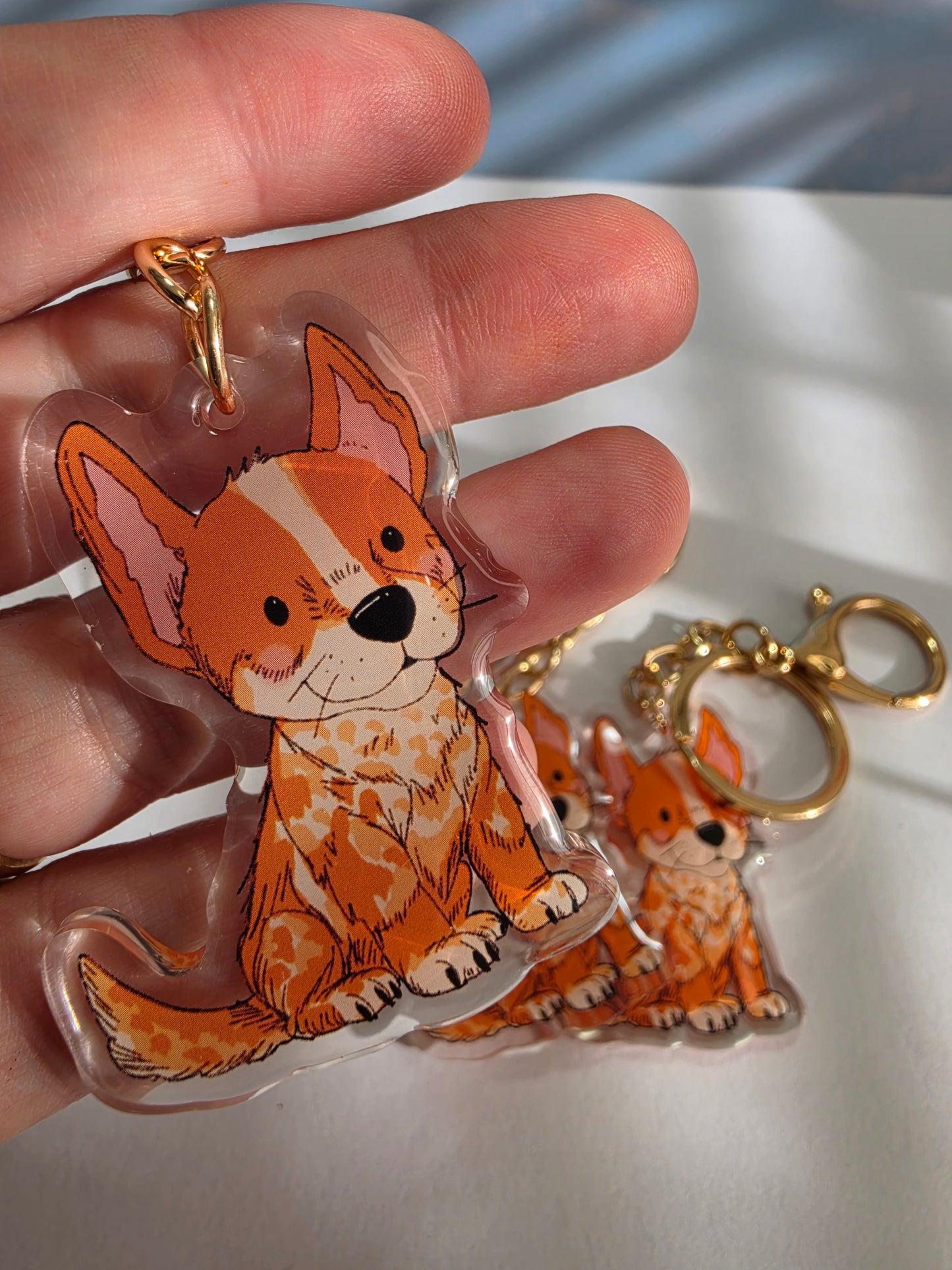 Pet Keychain 032 - Red - Heeler